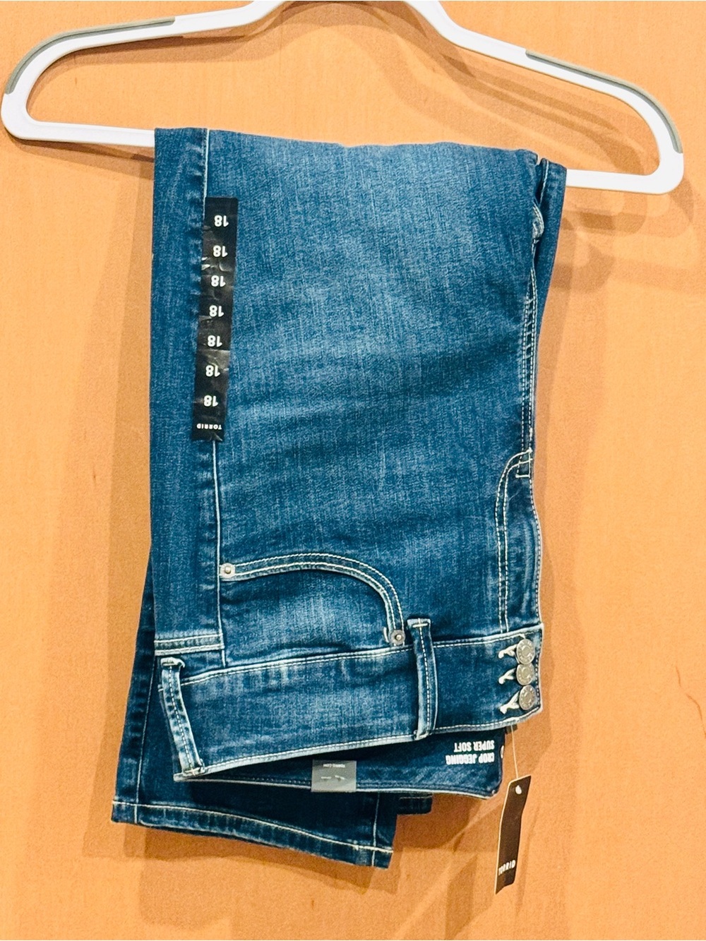 Torrid Dark Blue Denim Jegging High Rise Skinny Jeans Size 18 NWT